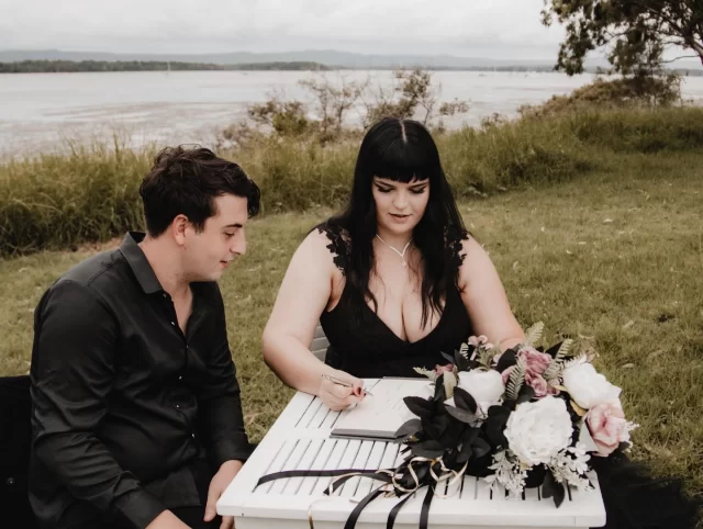 I can’t believe it’s already been one year since this elopement in Tin Can Bay. 
Happy 1st wedding anniversary Stephen & Hannah.
Photo credit @photosbytigerlily